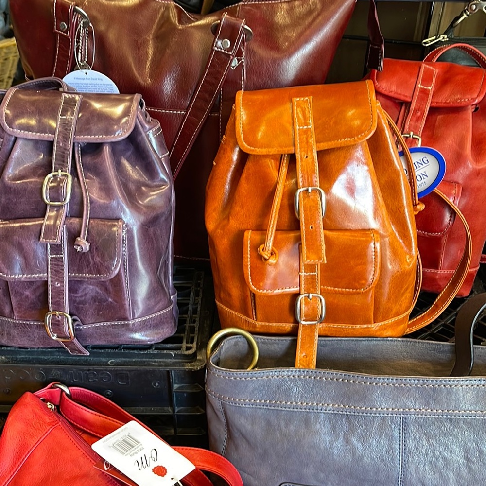 Small leather bag back